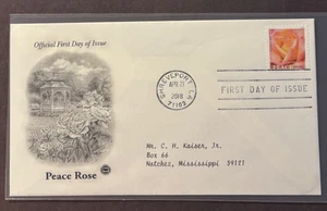 #5280 Peace Rose addressed FDC on PCS cachet - Picture 1 of 1