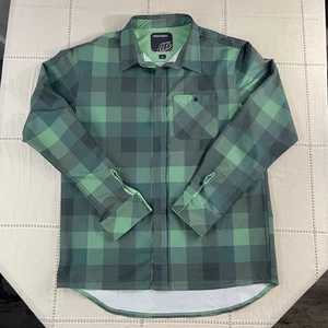 Camisa Troy Lee Designs Para Hombre Grande Verde A Cuadros Híbrida Molienda Imitación Franela A Presión - Imagen 1 de 10