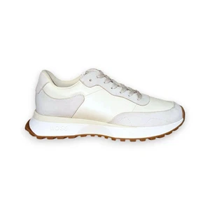 Boss Holy Allee 3 Jonah Runn Nultpi Turnschuhe Creme Leder Niedrig US 9 - Bild 1 von 5