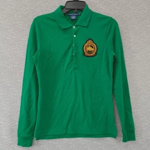 Ralph Lauren Polo Green Long Sleeve Shirt Women's Medium Mercer Club Winter Cup - Picture 1 of 9