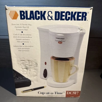 NEW Black & Decker DCM7 Coffee Maker White Cup at a Time Old Stock Rare Vintage  - Image 1 of 4