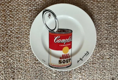 Andy Warhol Campbell Soup Plate 10.5 Block Limited Edition Numbered - Image 1 of 2