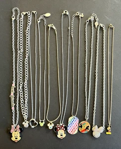 Lot of 10 Authentic Vintage Disney Mickey Minnie Mouse Necklaces - Picture 1 of 8