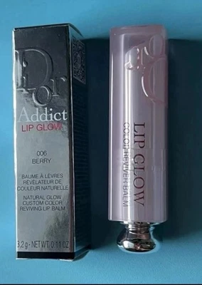 006 Berry 🫐 Dior Addict Lip Glow, Reviving Lip Balm (3.2g/0.11oz)  Authentic - Image 1 of 4