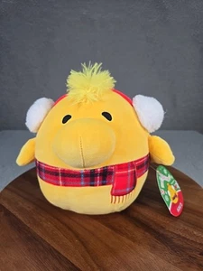 Squishmallow 8" Plush Peanuts Holiday Woodstock with Scarf and Earmuffs NWT - Picture 1 of 11