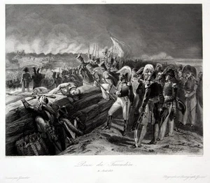 1840 Trocadero Cadiz batalla Napoleon Ansicht estampe Stahlstich antique print - Picture 1 of 1