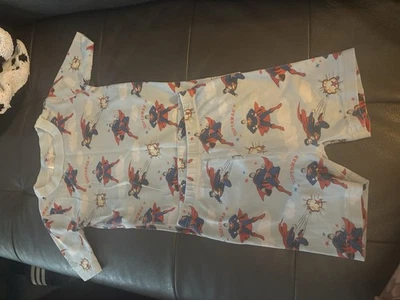 Set Of 2 Hanna Anderson Pjs Size 7 Superman And The Dream Team - Image 1 of 4