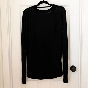 Women Lululemon Crew Neck Knit Wool Blend Sweater Casual Minimalist in Black - Picture 1 of 5