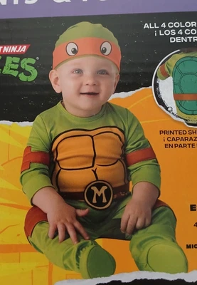 Disfraz Halloween Infantil y Niño Pequeño 6-12 Meses TMNT Nuevo en Paquete Foto 1 de 4