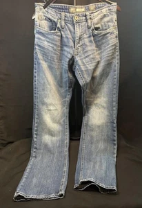 BKE Jake Jeans Mens 31R Blue Bootcut Distressed Medium Wash Denim Casual - Picture 1 of 5