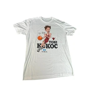Chicago Bulls Shirt Mens Large Basketball White Vintage Toni Kukoc T-shirt - Picture 1 of 7