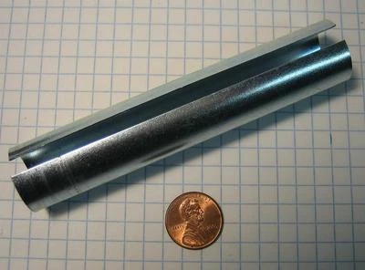 ECONOCO #RU/SP 1" x 14-GAUGE ROUND TUBING SPLICER, 4-1/8" LONG, STEEL