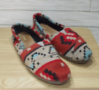 Toms Wool Multicolor Slip On Flats Womens 8