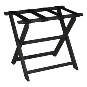 Earth Friendly Black Folding Luggage Rack With Black Straps - Picture 1 of 8
