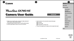 Canon Powershot SX740 HS Digitalkamera Bedienungsanleitung Handbuch - Bild 1 von 1