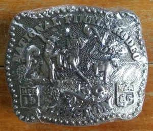 HESSTON 1985 National Finals Rodeo NFR Youth Roping Cowboy Belt Buckle ORIG NOS - Picture 1 of 10
