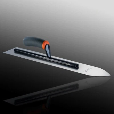 YPT Stainless Steel Pointed Flooring Screeding Trowel 500mm with Rubber Grip - Image 1 of 2