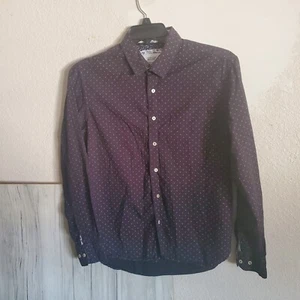Level Ten Men's Purple Black Pinstripe Flip Cuff Button Down Shirt M - Picture 1 of 6