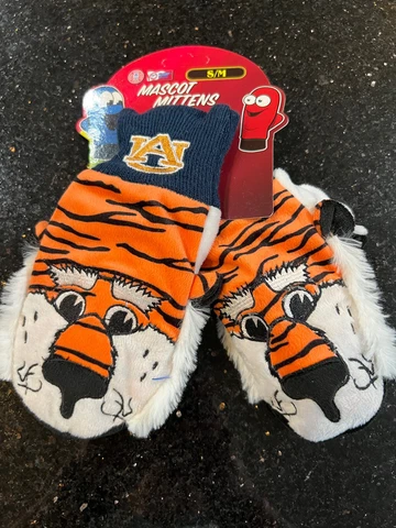 Auburn Tigers NCAA Mascot plush cute child team logo mittens gloves Cover