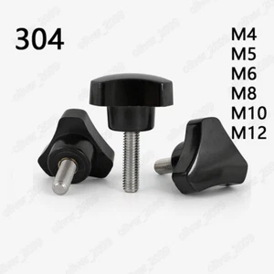 Tornillos de ajuste de pomo de mano de acero inoxidable 304 de plástico estrella de tres puntos M4-M12 - Imagen 1 de 5