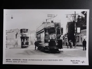 London Tram NORBURY TRAM INTERCHANGE LCC / CROYDON Pamlin Print Postcard M3134 - Picture 1 of 2