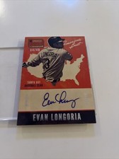EVAN LONGORIA 2013 PANINI AMERICA'S PASTIME AUTOGRAPH AUTO #34/49 Rays Signed