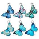 Bulk! 10Pcs Mixed Color Enamel Butterfly Charm Pendant For Earrings/Bracelet DIY