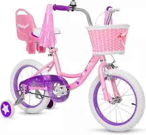 Girls Bike for 3-12 Years Old Kids, 14 16 20 Inch Kids Bike with Training Wheels - Picture 1 of 12