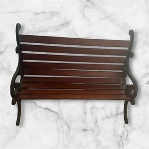 Mecedora Muñeca Hierro Fundido Madera 8.25" Ancho Juguete Mueble Silla - Imagen 1 de 8