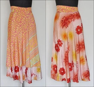 Sarong Dress Women Reversible Bikini Cover Up Beach Sari Casual Wrap Skirt 9482 - Foto 1 di 3