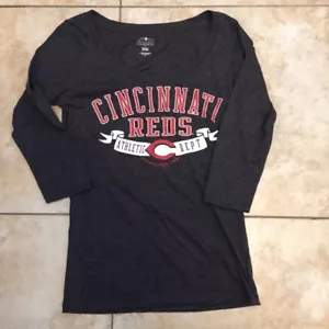 CINCINNATI REDS women's baseball sleeve t-shirt, MEDIUM - Picture 1 of 1