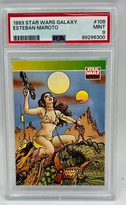 1993 Topps Star Wars Galaxy Series 1 #108 Esteban Maroto Leia PSA 9 - Picture 1 of 3