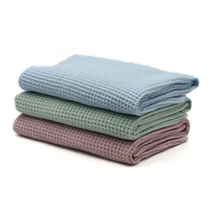 3x Waffelpique Set je 0,5m x 1,5m Waffel Stoff 100% Baumwollstoff Tex100 Set11 - Bild 1 von 8