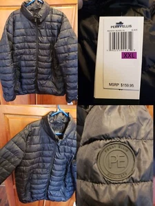 NWT Perry Ellis Portfolio Mens Light Puffer Winter Fall Jacket Full Zip 2XL $159 - Picture 1 of 9