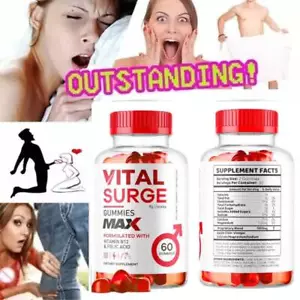 Vital Surge Male Gummies, Vital Surge Testo Support Gummys Performance 60X-NEW✲ - Picture 1 of 8