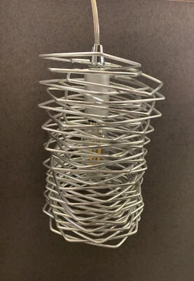 Transglobe Lighting Aluminum Satin Nickel 1 Lt. Mini Pendant MDN-116SA Taro NEW - Image 1 of 4