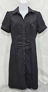 NEU Calvin Klein Hemdblusenkleid schwarz Etui Puffärmel Damen 6P Karriere Old Money - Bild 1 von 17