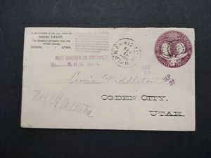 Utah: Harrisville 1893 Copertina di Odgen City, non conosciuta nel distretto - Foto 1 di 2