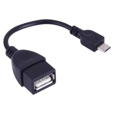 90 Degree Right Angle Micro USB Male to USB Female OTG (On the Go) Adapter Cable - Image 1 of 3
