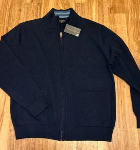 Kallspin Blau Full Zip Cardigan Pullover Herren Gr. XL Neu mit Etikett Taschen Baumwolle - Bild 1 von 6