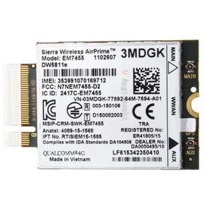 Dell E7270 E7470 E7370 DW5811E 1DPXG MM9JH MR7VT EM7455 LTE 4G WWAN Card Module - Picture 1 of 12