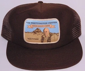 Rare New Vintage 1980s HARLON CARTER NRA PATCH SNAPBACK TRUCKER HAT MADE IN USA - Picture 1 of 12