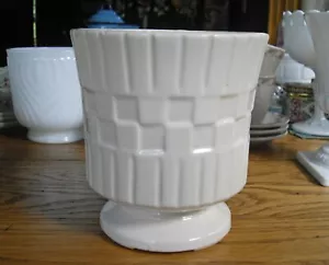 Jarrón jardinera vintage de cerámica beige de 6"~ - Imagen 1 de 4