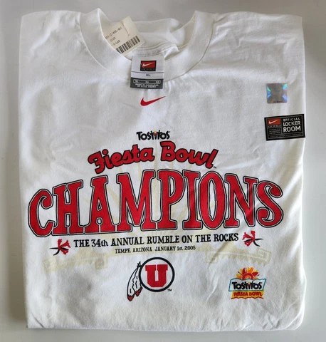 BRAND NEW Tostitos Fiesta Bowl Champions Utah Utes January 1st 2005 XL Shirt Cover
