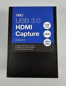 SIIG USB 3.0 HDMI Capture Adapter - 1080p 60fps Stream and Record (CE-H22V14-S1) - Bild 1 von 5