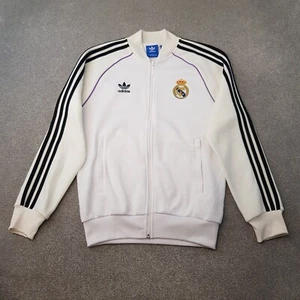 Adidas Real Madrid Herren Trainingsjacke klein weiß Fußball Training Reißverschluss 2016/17 - Bild 1 von 15