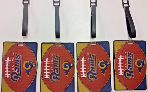 NFL St. Louis Rams Rubber Tag Bag Spotter (Set Of 4) AS IS (Glow In The Dark) Cover