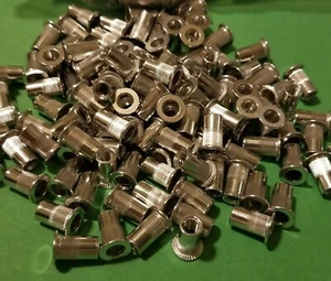 100 PCs 10-24 Aluminum Rivet Nut Rivnut Insert Nutsert SAE - Picture 1 of 1