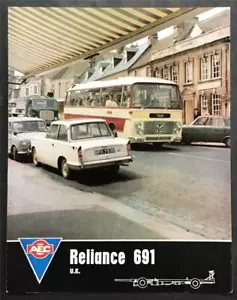 More details for aec reliance 691 uk single deck bus/coach chassis sales brochure 1966 #998 8.66