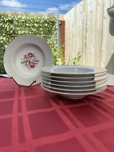 Noritake Margarita Rim Zuppiera Orchidea #5049 Set di sette (7) - Foto 1 di 2